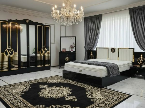Dormitor Cod 04 Black Cream, 160 x 200