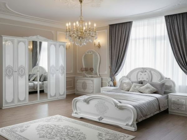 Clarisa White Silver , 160 x 200