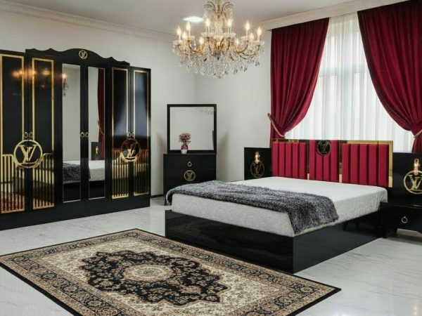 Dormitor Cod 04 Black Red , 160 x 200